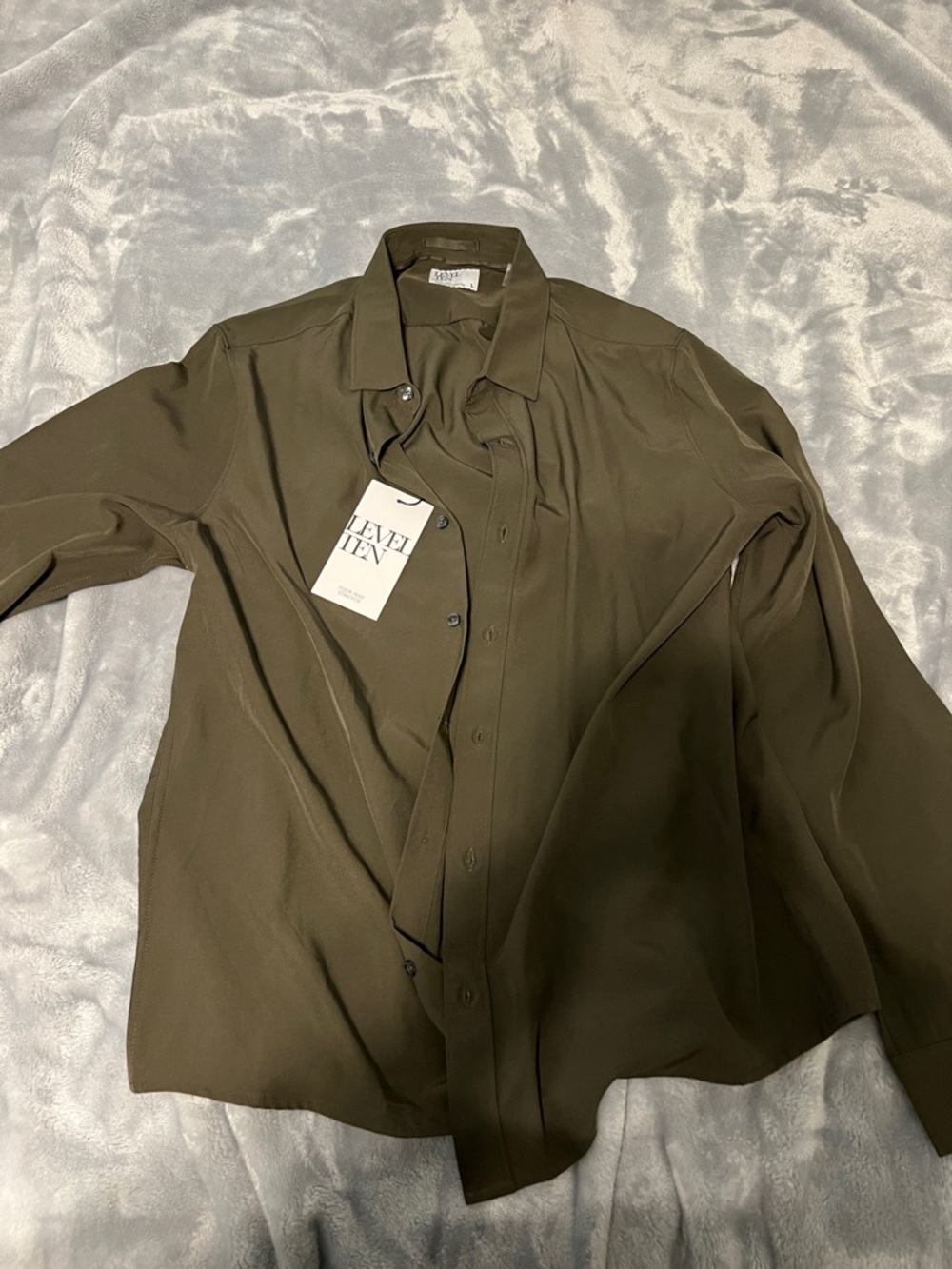 Level Ten Olive Green Men’s Dress Shirt